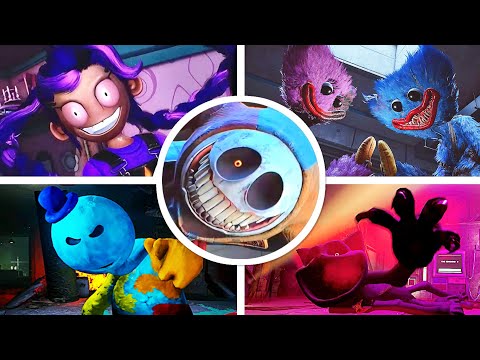 POPPY PLAYTIME CHAPTER 1-5 All Bosses & Endings (4K 60FPS)