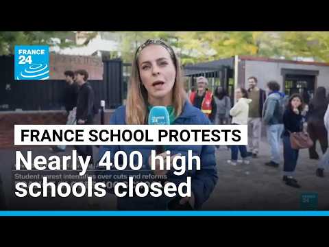France closes 400 high schools as teens protests escalate