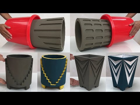 Extremely Unique Cement Flower Pot Design Skills  / Perfect Pots For Houseplants