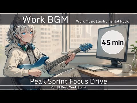 Work Music Instrumental Rock | Peak Sprint: Focus Drive — Vol.38 (Full Album / No Vocals)【作業用BGM】