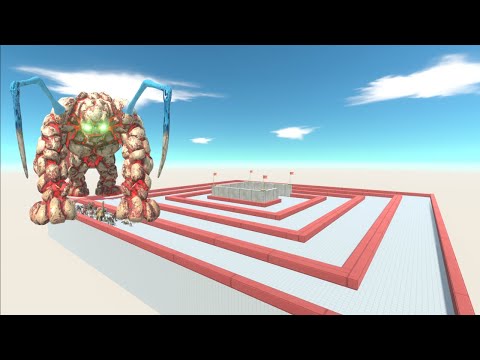 ESCAPE FROM ALIEN LAVA GOLEM- Animal Revolt Battle Simulator!