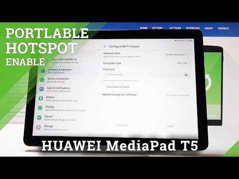 How to Enable Portable Hotspot in HUAWEI MediaPad T5 - Network Sharing