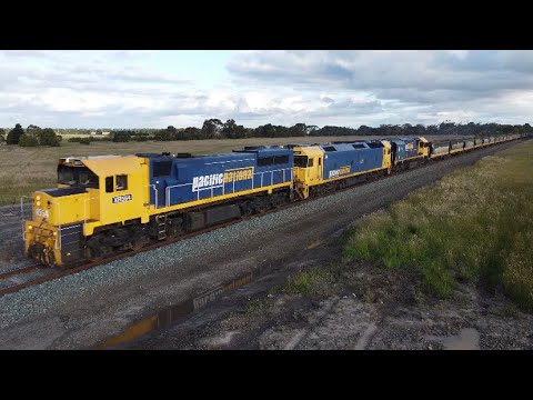 9149 BG Pacific National Grain Train With XR554 G531 XR555 At Doyle’s road Elaine (24/11/22)