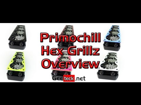 Primochill Hex 2-Layer Rad Grill Overview 360mm 280mm 240mm