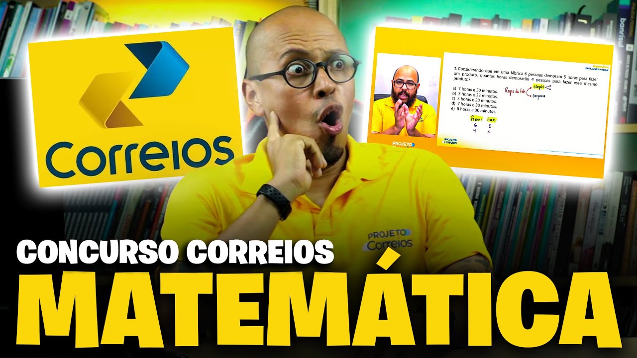 AULÃO DE QUESTÕES MATEMÁTICA: CONCURSO CORREIOS 2024 NÍVEL MÉDIO