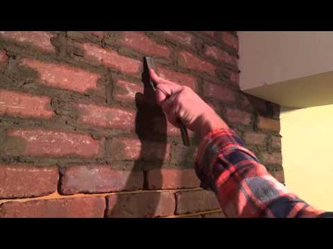 How to install thin bricks on a wall