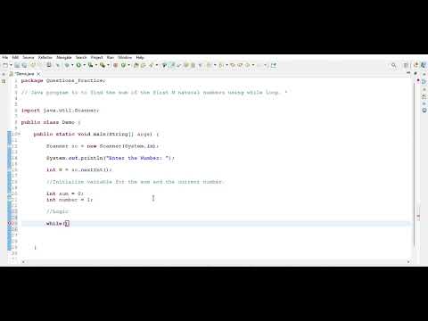 Write A Java Code To Find Sum Of First N Natural Numbers Using While Loop Java Whileloop Best