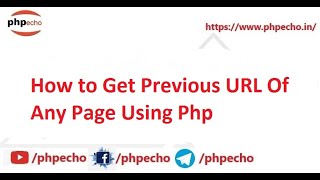 How to Get Previous Page URL Using Php | How to redirect in php