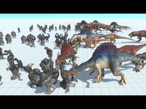 100 King Khung Ape Army vs ALL Faction Armies with Similar Cost ARBS Animal Revolt Battle Simulator