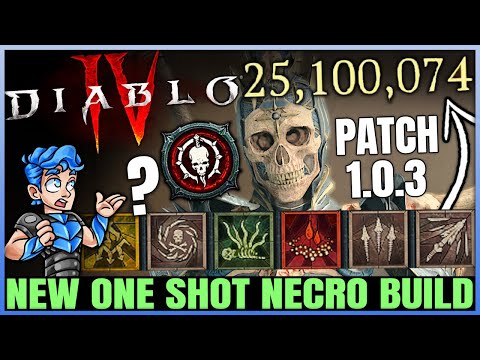 Diablo 4 - ULTIMATE Endgame Necromancer Build - HIGHEST DAMAGE POSSIBLE - Skills Gear Paragon Guide!
