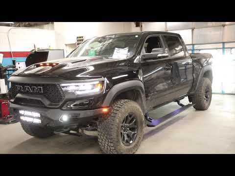 Ram TRX final part, finished product ADD bumpers, lights, amp steps, and a roll'n lock bed cover