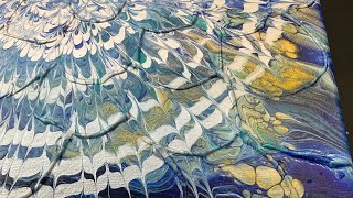 Embossed Pour Painting~Mandala Splash! Fluid Art