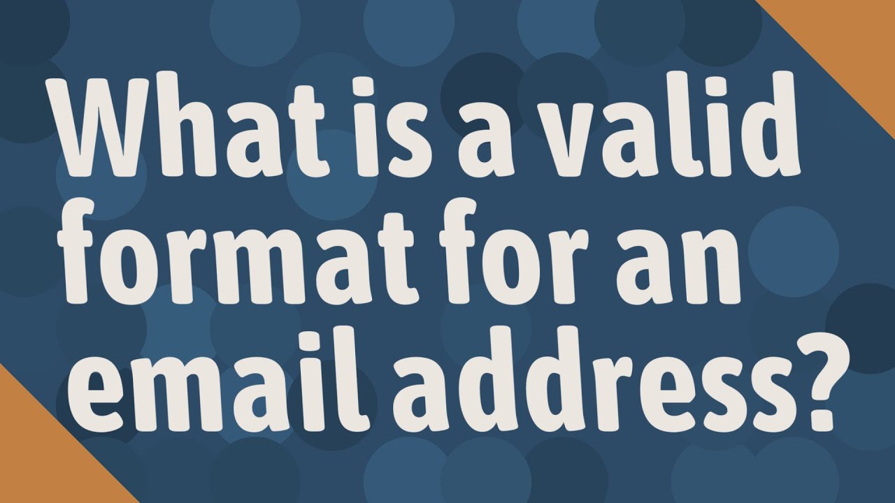 What is a valid address format? More REF