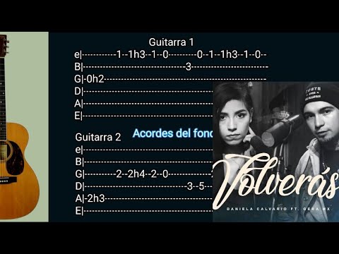 Daniela Calvario Ft. Gera MX - Volverás (Cover/Tabs/Letra/Acordes/Tutorial Guitarra)