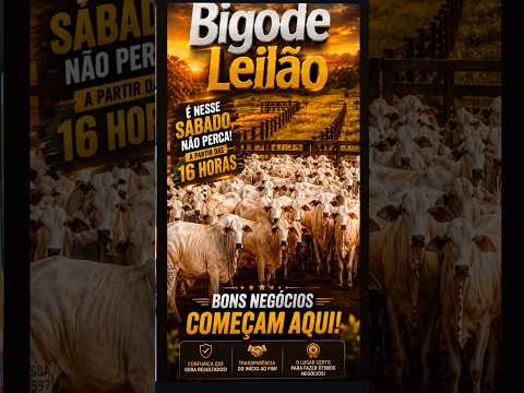 LEILÃO DE GADO DE CORTE - BIGODE LEILÕES CAMPINAÇU - GO - 25/07/2026