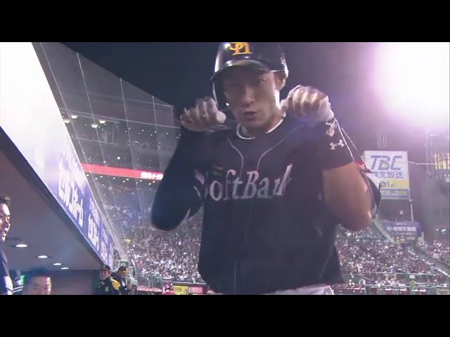 【4回表】カーブを完璧に捉えた!! ホークス・柳田 自己最多に並ぶ34号ソロ!! 2018/9/12 E-H