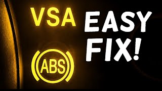 How to Fix & Reset ABS & VSA Light Stays On or Flashing | Honda ABS & VSA Warning Light On