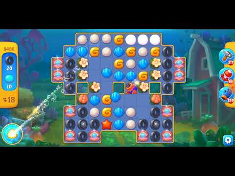 Fishdom. 8496 level no boosters and diamonds. 25 moves