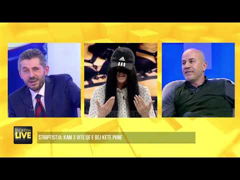 Striptistja, fton live në studio Hoxhën, të shkoj në strip Club - Shqipëria Live,13 Shkurt 2020