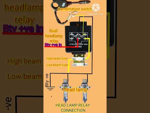 Dual head lamp relay ! dual head lamp relay wiring ! how to installed dual head lamp relay !