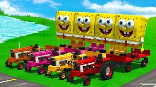 SpongeBob Hauled with Case Tractors 🚜 Farming Simulator 25 Soybean Challenge