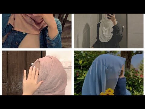Hijabi girl pose ideas// Beautiful girl pose style with hijab ... Mirror pic with Muslim girl //