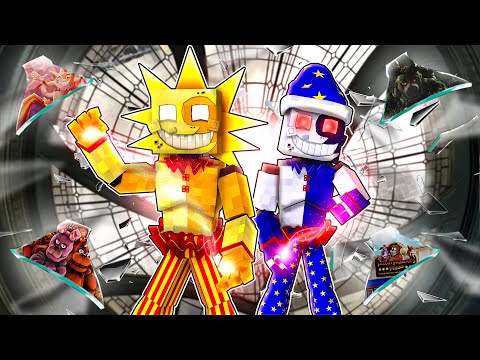 FNAF Multiverse MOD in MINECRAFT with Sun and Moon