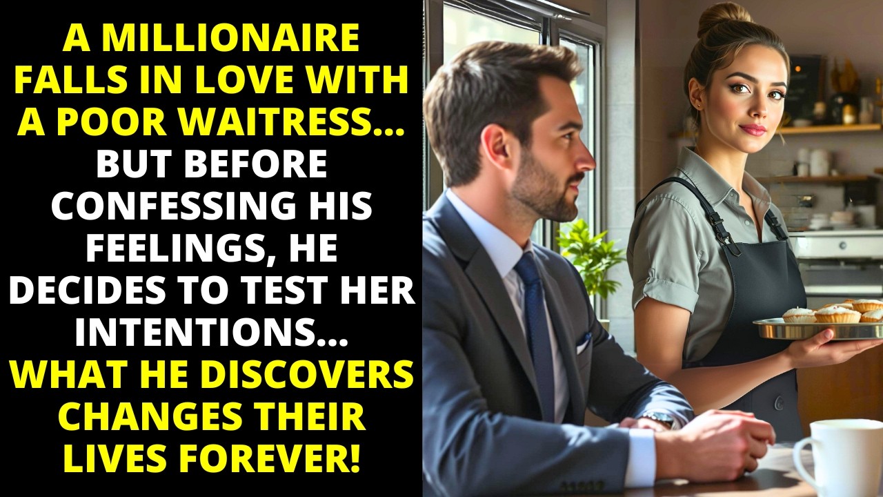 MILLIONAIRE TESTS POOR WAITRESS BEFORE CONFESSING HIS LOVE AND DISCOVERS SOMETHING HEARTWARMING.