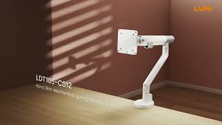 Nova Slim Mechanical Spring Monitor Arms | LDT105 Series | LUMI