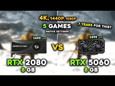 RTX 2080 VS RTX 5060 – Es hätte schlimmer kommen können | 5 Spiele im Vergleich | 4K, 1440p, 1080p