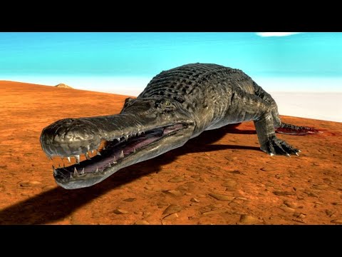 NEW Updated/Remodeled CROCODILE Machimosaurus Rex vs ALL Dinosaurs Animal Revolt Battle Simulator