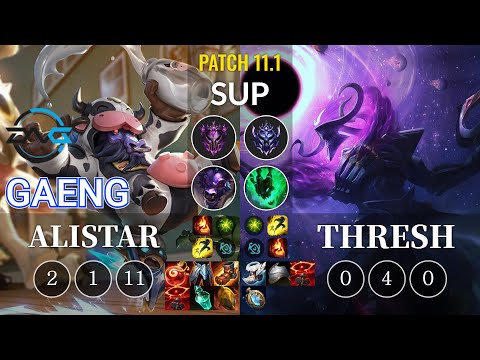 DFM Gaeng Alistar vs Thresh Sup - KR Patch 11.1