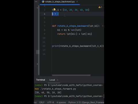 Left Rotate List in Python 😎 | Easy Interview Question