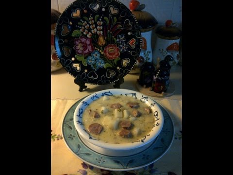 HUNGARIAN CREAMY POTATO SOUP WITH SMOKED SAUSAGE   /  TEJFÖLÖS KRUMPLILEVES FÜSTÖLT KOLBÁSZAL