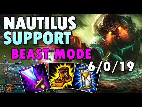 How to play DMG Nautilus Support Season 10 League of Legends Gameplay LOL Nautilus Guide S10 Build
