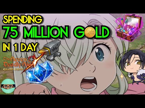 75 Million Gold on Gear Gacha & Gear Upgrades in 1 Day | Seven Deadly Sins Grand Cross Global