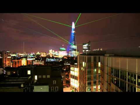 The Shard laser show — London, July 05, 2012