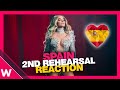 Spain Second Rehearsal REACTION Melody ESA DIVA Eurovision 2025