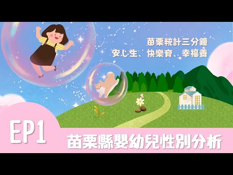 114年-苗栗統計三分鐘 安心生、快樂育、幸福養-苗栗縣嬰幼兒性別分析 EP.1
