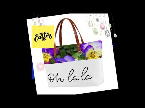 D44 Cloth Totes love you violet bla-bla-bla