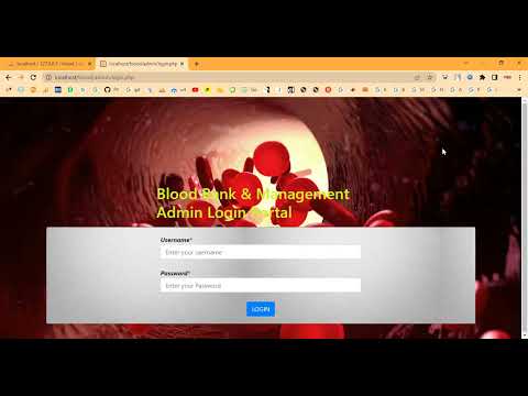Blood Bank and Donation Admin Control in PHP Application Projects