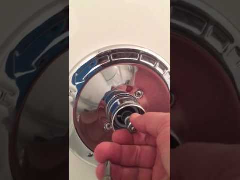 image-How do you adjust a single handle shower faucet?
