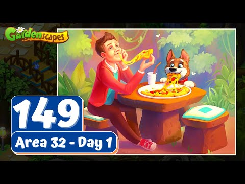 Gardenscapes Story - Part 149 - Area 32 - Day 1 - Gameplay