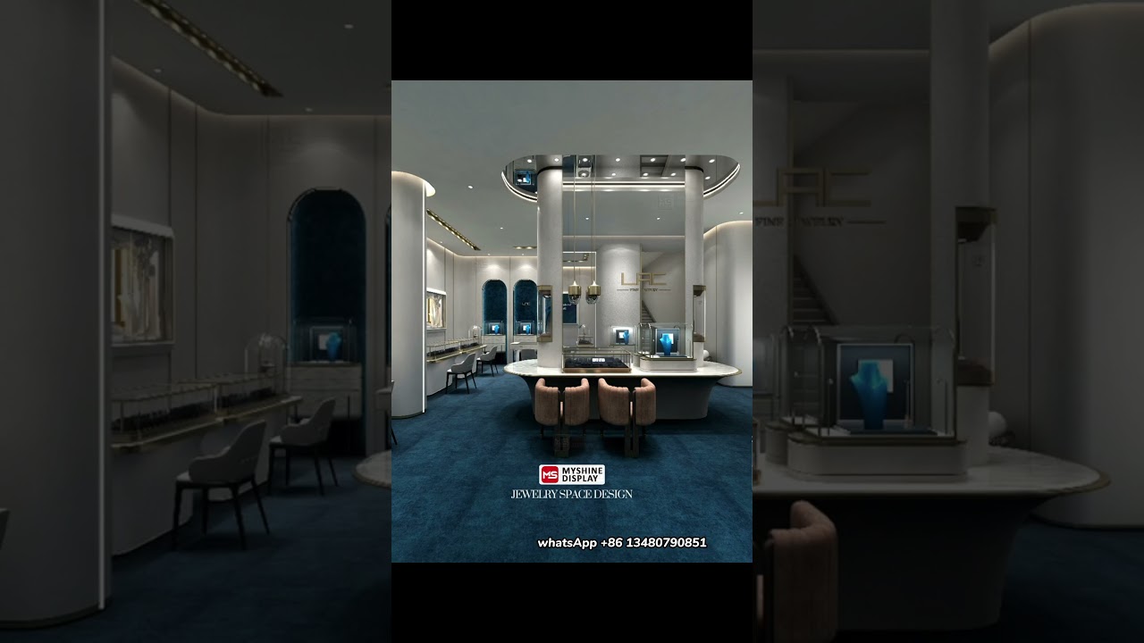 Wall Showcase Display Jewel Shop Counter Jewelry Shop Decoration Design Designs Decorative Design