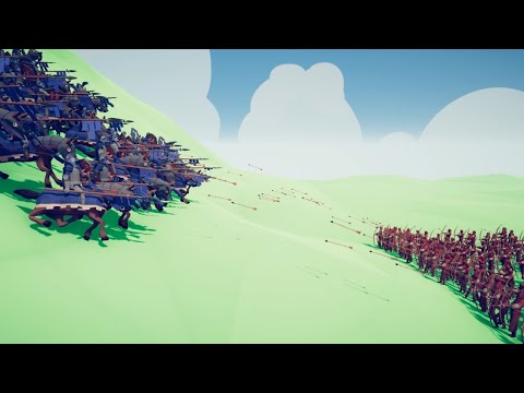 Let's Fight Cavalry Army Charge from High Ground TABS Mod Totally Accurate Battle Simulator