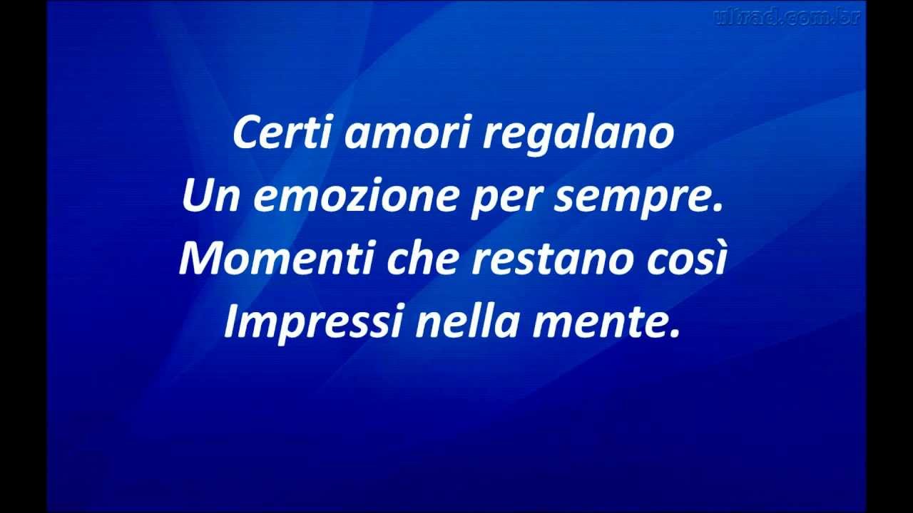 Un Emozione Per Sempre - Eroz Ramazzotti (Lyrics)