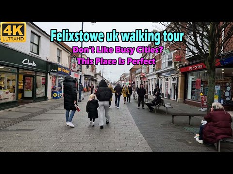 4K Felixstowe England Walking Tour | walking tour 