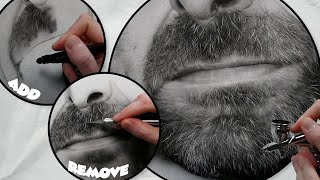 How I Paint FACIAL HAIR & BEARDS | An Airbrush & Drawing Tutorial