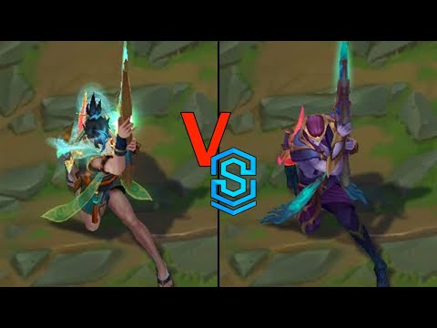 Prestige Spirit Blossom Springs Aphelios VS Nightbringer Aphelios