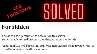 403 Forbidden error | You don